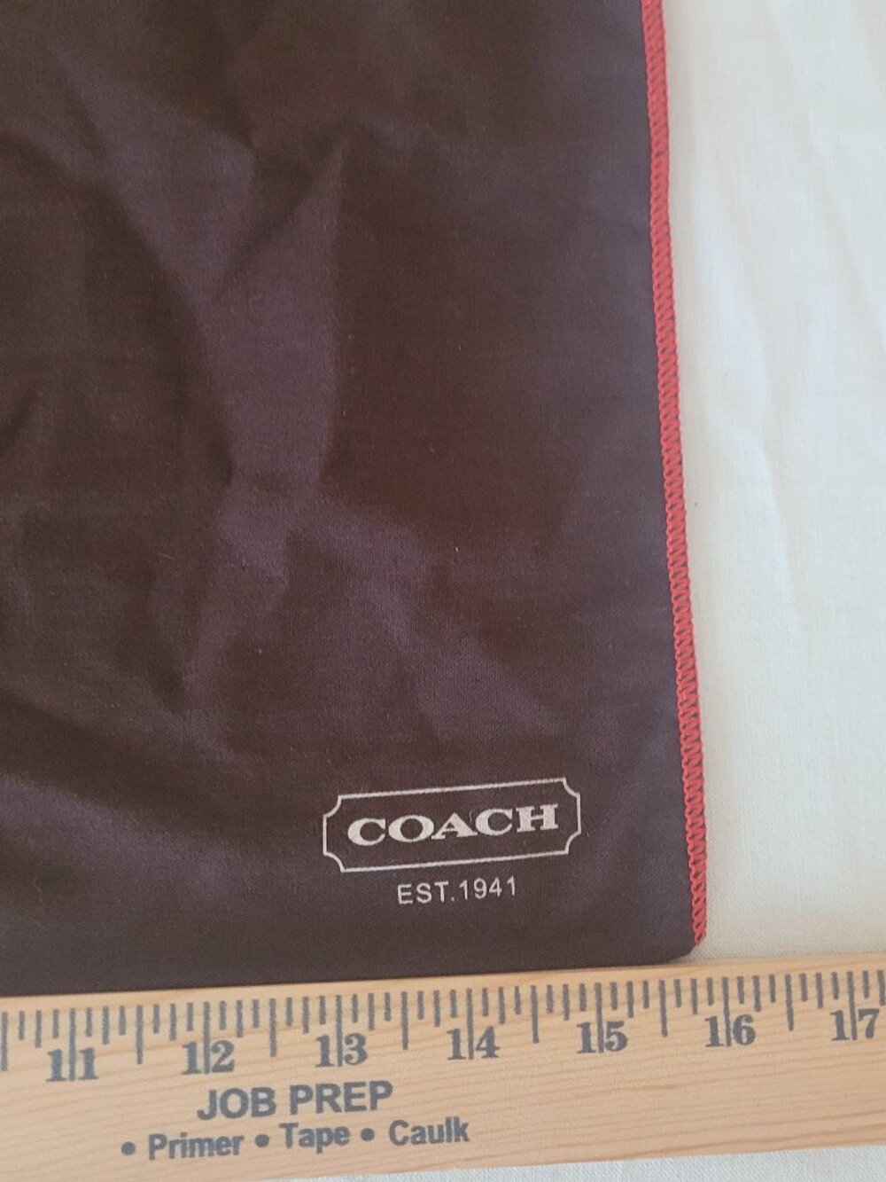 Coach Dust Bag Brown with Red